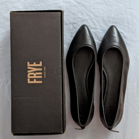 NEW Black FRYE Flats (Regina Ballet) - Picture 4 of 7